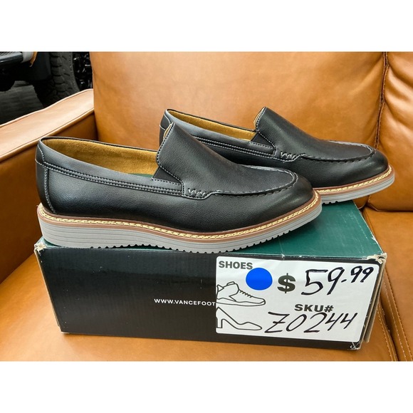 Vance Co Oneal Loafers Mens Size 8 Black New Tru‎ Comfort Moc Toe Slip On Shoes main image 5